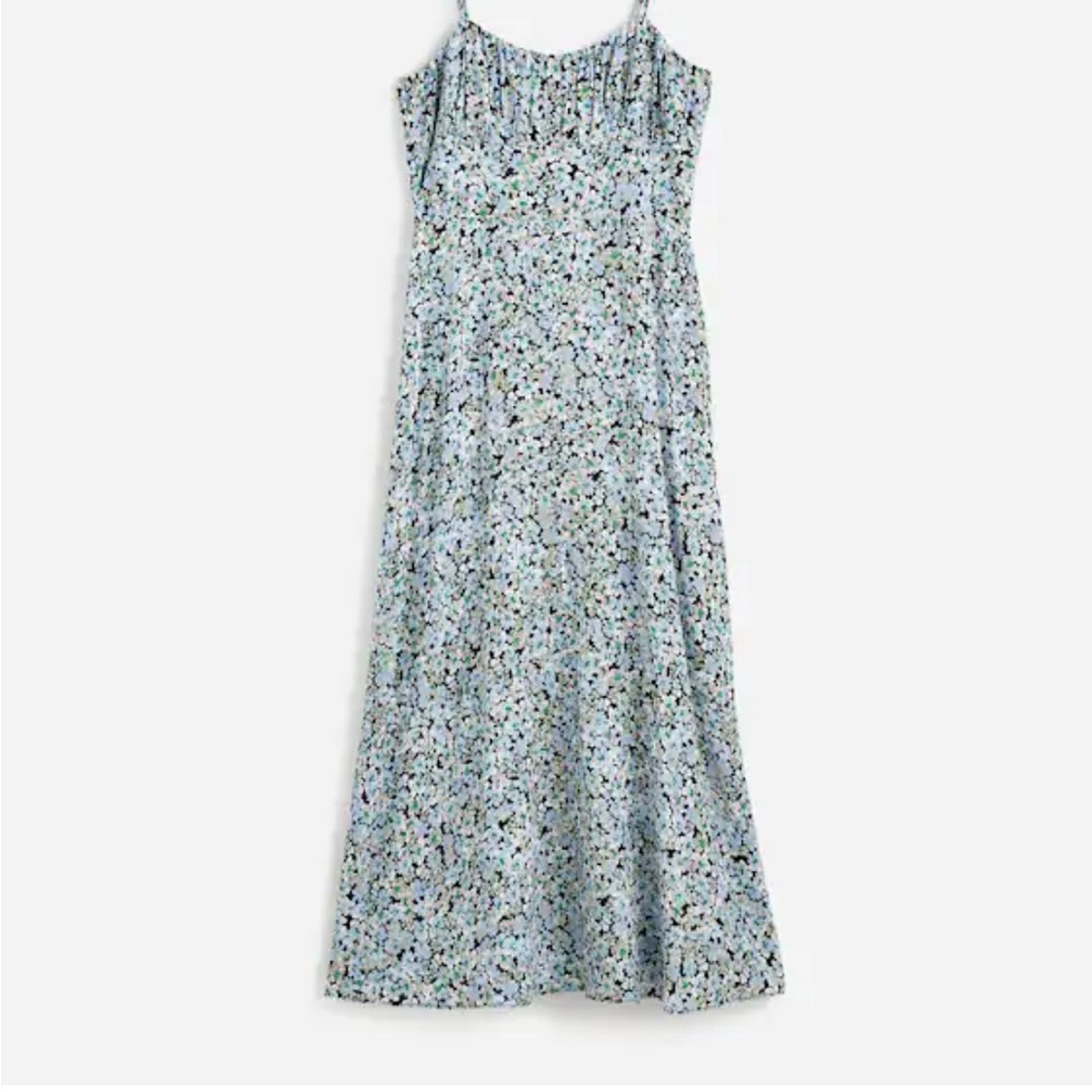 Madewell Black and Green Floral Dress